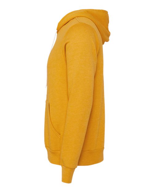 Bella + Canvas 3739 Sponge Fleece Full-Zip Hoodie Sweatshirt - Heather Mustard - side