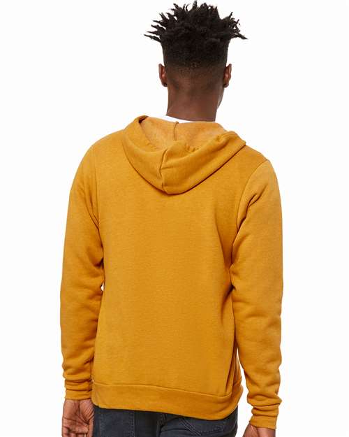 Bella + Canvas 3739 Sponge Fleece Full-Zip Hoodie Sweatshirt - Heather Mustard - model back