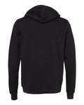 Bella + Canvas 3739 Sponge Fleece Full-Zip Hoodie Sweatshirt - DTG Black - back