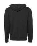 Bella + Canvas 3739 Sponge Fleece Full-Zip Hoodie Sweatshirt - DTG Dark Grey - back