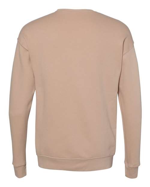 Bella + Canvas 3945 Sponge Fleece Drop Shoulder Crewneck Sweatshirt - Heather Sand Dune - back