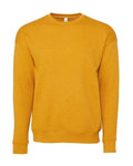 Bella + Canvas 3945 Sponge Fleece Drop Shoulder Crewneck Sweatshirt - Heather Mustard - flat front