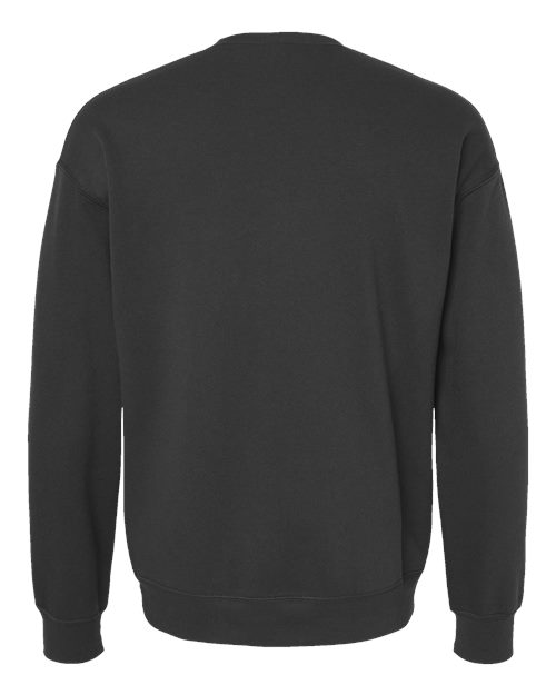 Bella + Canvas 3945 Sponge Fleece Drop Shoulder Crewneck Sweatshirt - Dark Grey - back