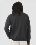Bella + Canvas 3945 Sponge Fleece Drop Shoulder Crewneck Sweatshirt - Dark Grey - model back
