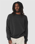 Bella + Canvas 3945 Sponge Fleece Drop Shoulder Crewneck Sweatshirt - Dark Grey - model front