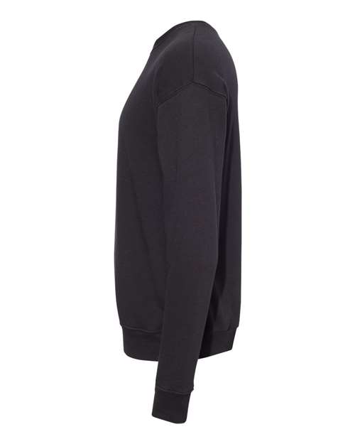 Bella + Canvas 3945 Sponge Fleece Drop Shoulder Crewneck Sweatshirt - DTG Black - side