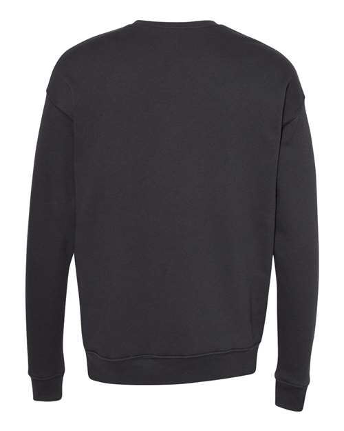 Bella + Canvas 3945 Sponge Fleece Drop Shoulder Crewneck Sweatshirt - DTG Dark Grey - back