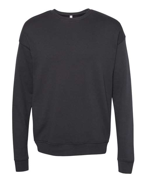 Bella + Canvas 3945 Sponge Fleece Drop Shoulder Crewneck Sweatshirt - DTG Dark Grey - front