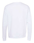Bella + Canvas 3945 Sponge Fleece Drop Shoulder Crewneck Sweatshirt - DTG White - back