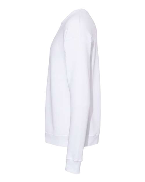 Bella + Canvas 3945 Sponge Fleece Drop Shoulder Crewneck Sweatshirt - DTG White - side