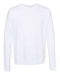 Bella + Canvas 3945 Sponge Fleece Drop Shoulder Crewneck Sweatshirt - DTG White - front