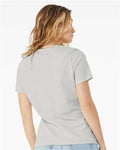 BELLA + CANVAS 6400 Women’s Relaxed Jersey Tee - Silver - model back