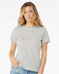 BELLA + CANVAS 6400 Women’s Relaxed Jersey Tee - Silver - model front