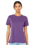 BELLA + CANVAS 6400 Women’s Relaxed Jersey Tee - Royal Purple - model front
