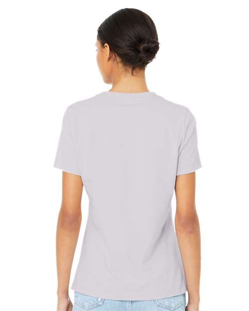 BELLA + CANVAS 6400 Women’s Relaxed Jersey Tee - Lavender Dust - model back
