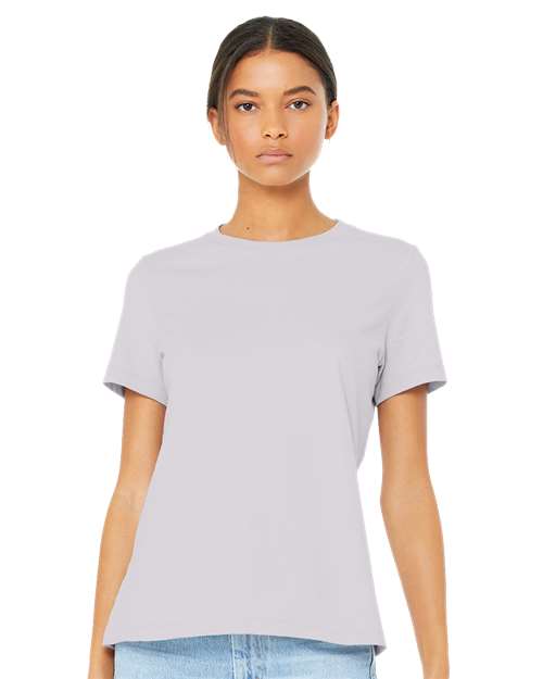 BELLA + CANVAS 6400 Women’s Relaxed Jersey Tee - Lavender Dust - model front