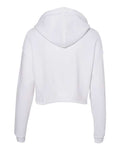 BELLA + CANVAS 7502 Women's Crop Hoodie Sweatshirt - White - back