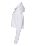 BELLA + CANVAS 7502 Women's Crop Hoodie Sweatshirt - White - side