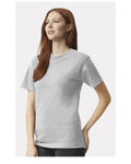 American Apparel 1301 Heavyweight Cotton Tee - Heather Grey - model side
