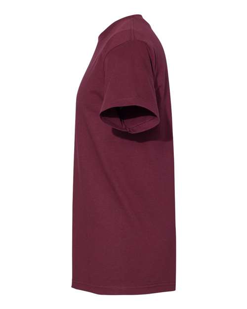 American Apparel 1301 Heavyweight Cotton Tee - Burgundy - side