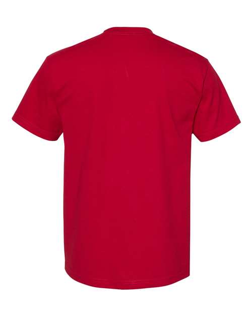 American Apparel 1301 Heavyweight Cotton Tee - Cardinal - back