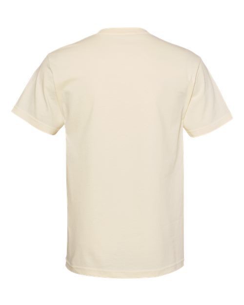 American Apparel 1301 Heavyweight Cotton Tee - Cream - back
