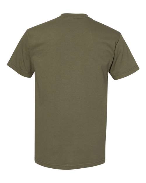 American Apparel 1301 Heavyweight Cotton Tee - Military Green - back