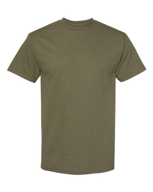 American Apparel 1301 Heavyweight Cotton Tee - Military Green - front