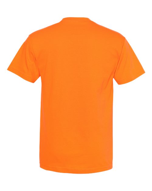 American Apparel 1301 Heavyweight Cotton Tee - Orange - back