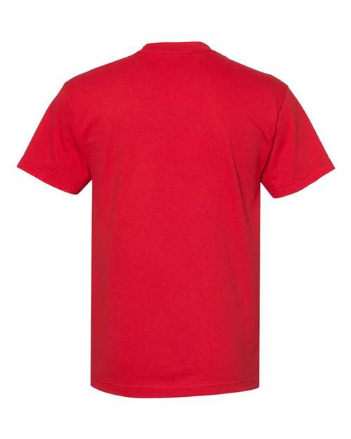 American Apparel 1301 Heavyweight Cotton Tee - Red - back