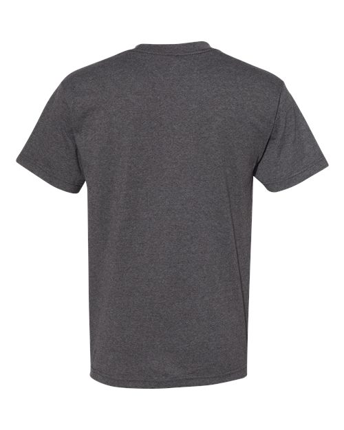 American Apparel 1301 Heavyweight Cotton Tee - Heather Charcoal - back
