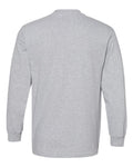 American Apparel 1304 Unisex Heavyweight Cotton Long Sleeve Tee - Heather Grey - back