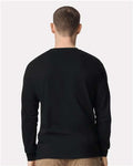 American Apparel 1304 Unisex Heavyweight Cotton Long Sleeve Tee - Black - model back