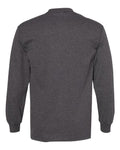 American Apparel 1304 Unisex Heavyweight Cotton Long Sleeve Tee - Heather Charcoal - back