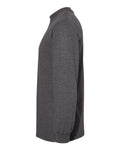 American Apparel 1304 Unisex Heavyweight Cotton Long Sleeve Tee - Heather Charcoal - side