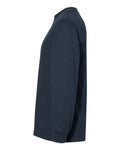 American Apparel 1304 Unisex Heavyweight Cotton Long Sleeve Tee - True Navy - side