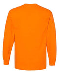 American Apparel 1304 Unisex Heavyweight Cotton Long Sleeve Tee - Orange - back