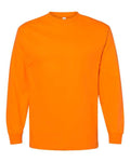 American Apparel 1304 Unisex Heavyweight Cotton Long Sleeve Tee - Orange - front