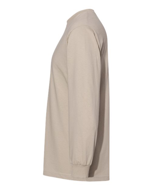 American Apparel 1304 Unisex Heavyweight Cotton Long Sleeve Tee - Sand - side