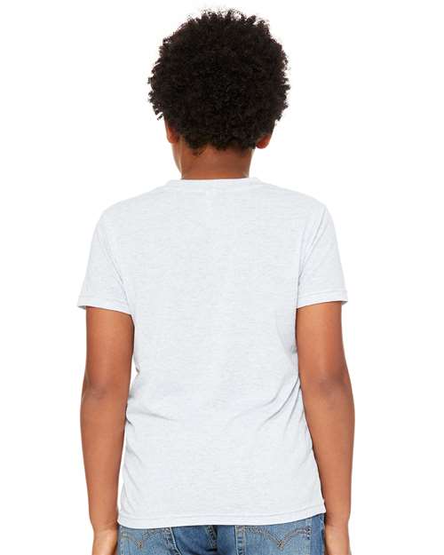 Bella + Canvas 3001Y Youth Jersey Tee - Ash - model back