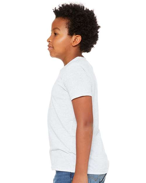 Bella + Canvas 3001Y Youth Jersey Tee - Ash - model side