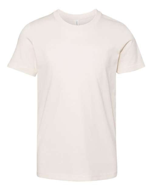 Bella + Canvas 3001Y Youth Jersey Tee - Natural - flat front