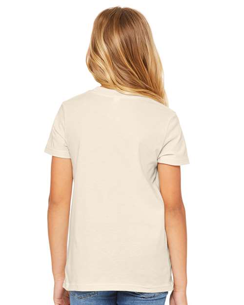 Bella + Canvas 3001Y Youth Jersey Tee - Natural - model back