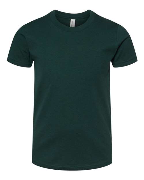 Bella + Canvas 3001Y Youth Jersey Tee - Forest - flat front