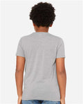 BELLA + CANVAS 3413Y Youth Triblend Tee - Athletic Grey Triblend - model back