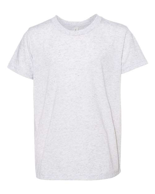 BELLA + CANVAS 3413Y Youth Triblend Tee - White Fleck Triblend - front