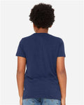 BELLA + CANVAS 3413Y Youth Triblend Tee - Solid Navy Triblend - model back