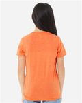 BELLA + CANVAS 3413Y Youth Triblend Tee - Orange Triblend - model back