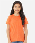 BELLA + CANVAS 3413Y Youth Triblend Tee - Orange Triblend - model front