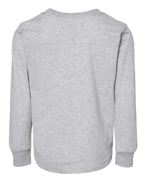 BELLA + CANVAS 3501T Toddler Jersey Long Sleeve Tee - Athletic Heather - back